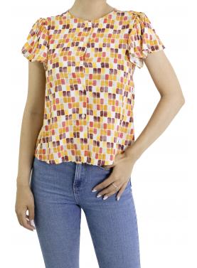 Camicia fantasia con volant 